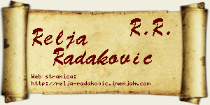 Relja Radaković vizit kartica
